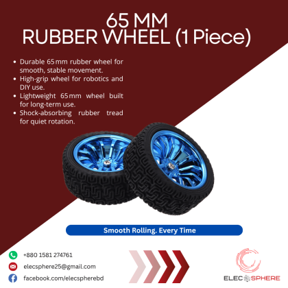 65 MM RUBBER WHEEL (1 Piece)